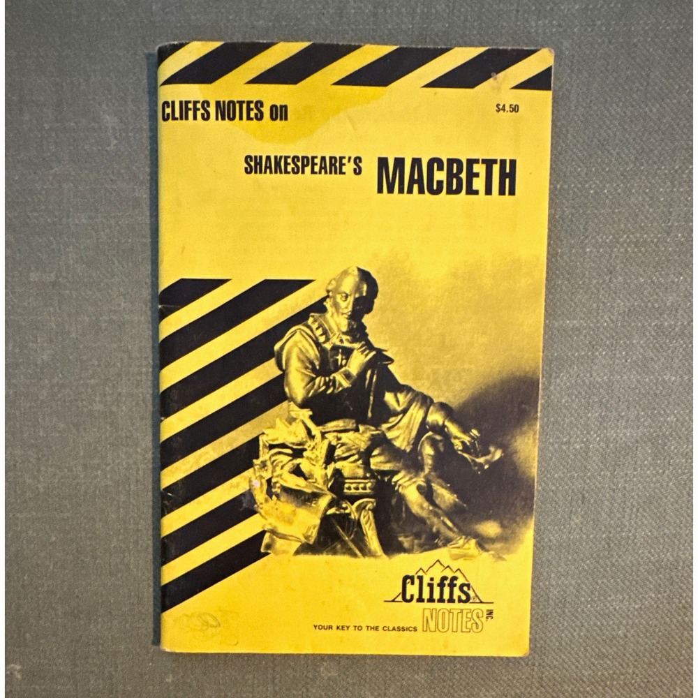 Vintage Cliffs Notes Shakespeare's Macbeth Denis Calandra Study Guide